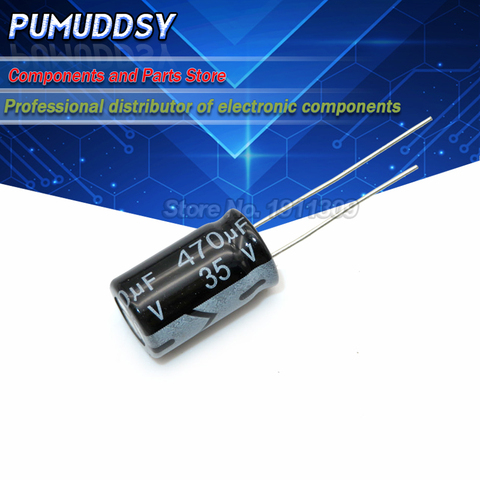 10PCS Higt quality 35V470UF 10*17mm 470UF 35V 10*17 Electrolytic capacitor ► Photo 1/1