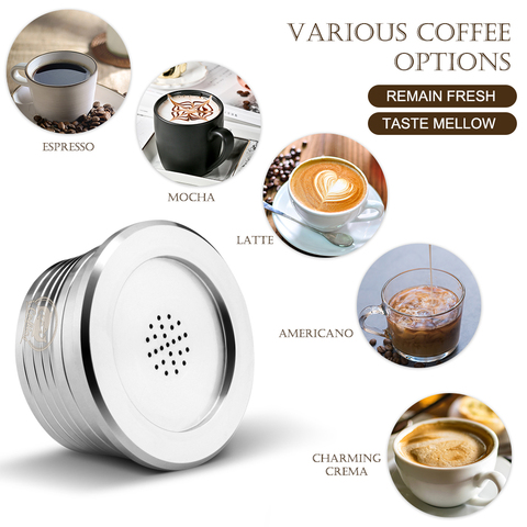 Reusable Stainless Steel Reusable Coffee Capsules Coffee Capsule Cup Filter Compatible with Delta Q ► Photo 1/6