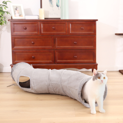 S Shape Pet Cat Tunnel 2 Holes Funny Kitten Animals Play Tunnel Tube Collapsible Training Toy For Dog Cat Rabbit Ferrets Pet Toy ► Photo 1/6