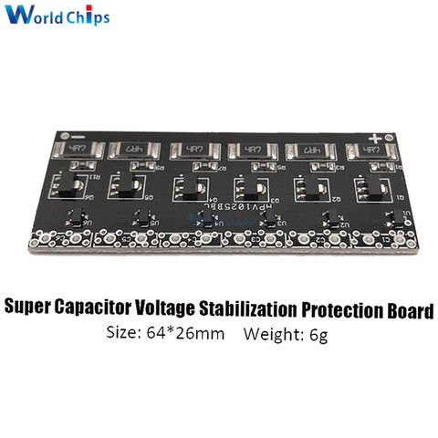 2.5V -2.7V 1F -10F Capacitor Protection Board 6PCS Single Row Super Farad Capacitor Balancing Protection Board Module ► Photo 1/3