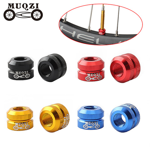 MUQZI 2Pcs Bike Tubeless tire Presta Valve Nut MTB Road Bicycle Replacement Inner Tube Valve Cap Aluminum Ultralight Valve Cap ► Photo 1/6