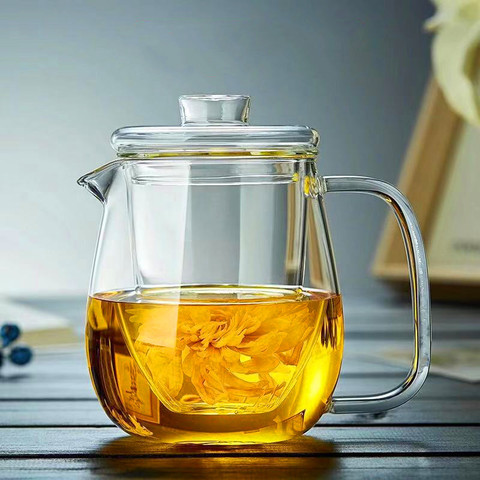 Glass Tea Infuser Tea Pot Chinese Kung Fu Tea Set Puer Kettle Coffee Glass Maker Convenient Office Teapot 500Ml ► Photo 1/1
