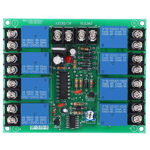 8 Channels Power Time Sequence Board 0.2-4S Adjustable Sequential Controller Module Power Time Sequence Board ► Photo 1/6