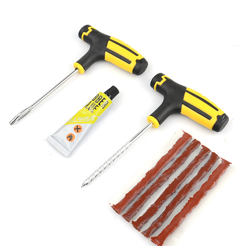 Car Tire Repair Tool Tire Repair Kit Studding Tool Set Auto Bike Tire  Repair Puncture Plug Garage Car Accessories ► Photo 1/6