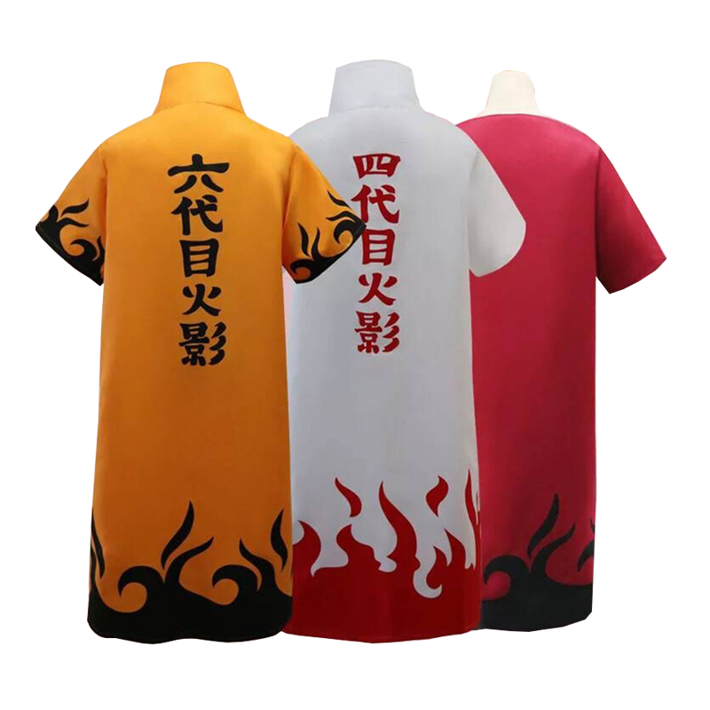 Buy Online Anime Naruto Cosplay Cloaks Fourth Yondaime Hokage Namikaze Minato Uniform Sixth Hokage Kakashi Men Boys Capes Halloween Costume Alitools