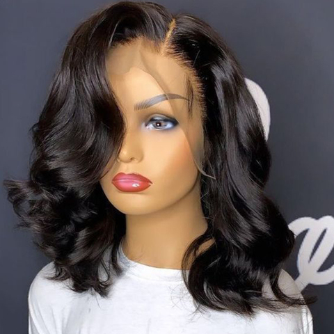 Brazilian 4x4 Closure Wig 13x4 Lace Front Wig Body Wave Short Human Hair Wigs For Black Women Pre-plucked With Baby Hair 150 ► Photo 1/6