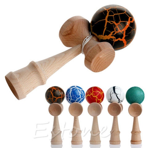 Safety Crack Pattern Toy Bamboo Kendama Best Wooden Educational Toys Kids Toy ► Photo 1/6