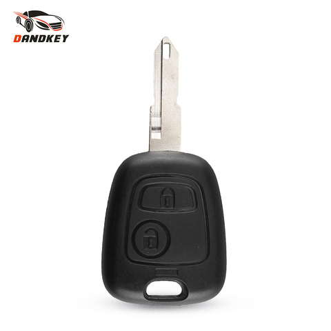 Dandkey 2 Buttons Replacement Remote Key Fob Case Car Key Shell Blank Cover For Peugeot 307 107 207 407 Uncut NE73 Blade ► Photo 1/6