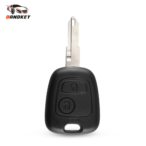 Dandkey 2 Buttons Replacement Remote Key Fob Case Car Key Shell Blank Cover For Peugeot 307 107 207 407 Uncut NE73 Blade ► Photo 1/6