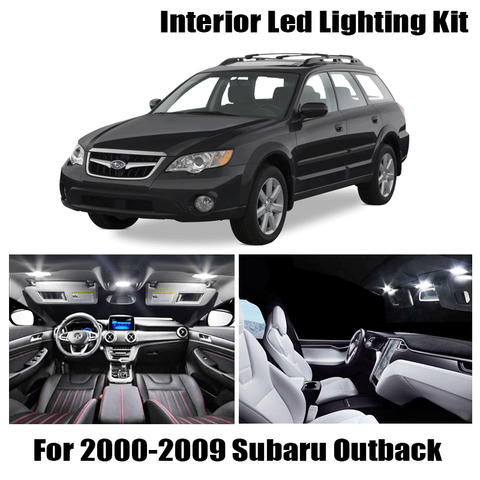 10x Canbus Error Free LED Interior Light Kit Package for 2000-2009 Subaru Outback Car Accessories Map Dome Trunk License Light ► Photo 1/6
