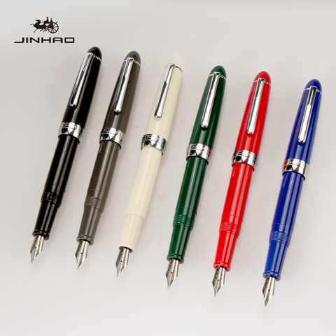 1piece JINHAO 992 Silver Clip Fountain Pen 12 Colors for Choose 0.5mm High Quality Ink Pens School and Office Writing Stationery ► Photo 1/5