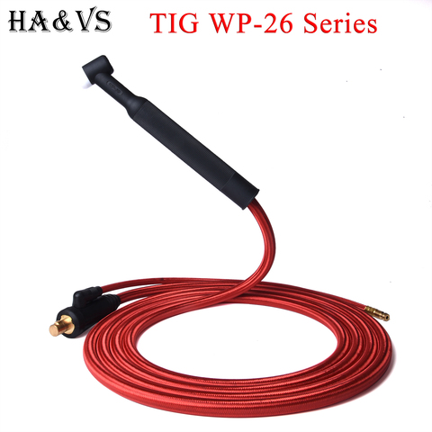 WP26 Quick Connect TIG Welding Torch Gas-Electric Integrated Super Soft Red Hose Cable Wires 4M 35-50 Euro Connector 13.12FT ► Photo 1/6