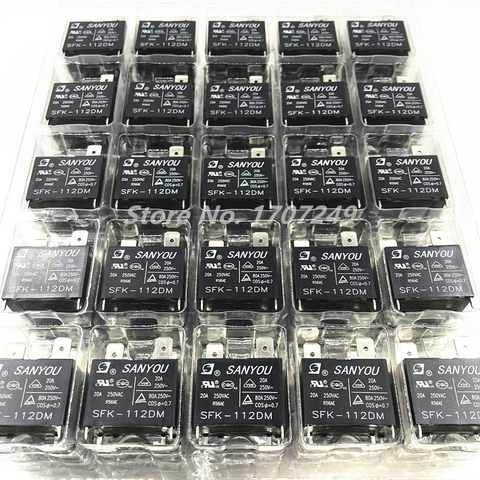 Free Shipping 50pcs 100% Original New SANYOU Relay SFK-112DM Air Conditioner Relay Power Relay SFK 112DM 12VDC 20A 250VAC 4pins ► Photo 1/4