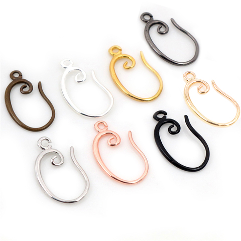 10pcs ( 5pair) 19x11mm High Quality Classic 8 Colors Plated Brass French Earring Hooks Wire Settings Base Settings Whole Sale ► Photo 1/6