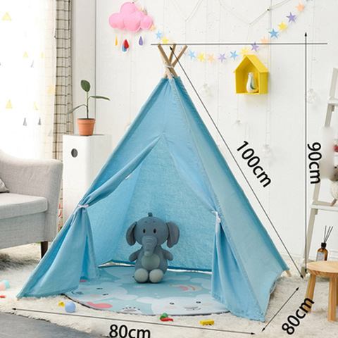 1M Kids Tents Tipi Indoor Play House Infant Baby Teepee Birthday Gift Folding Indian Children’s Tent Wigwam Easy to Install ► Photo 1/5