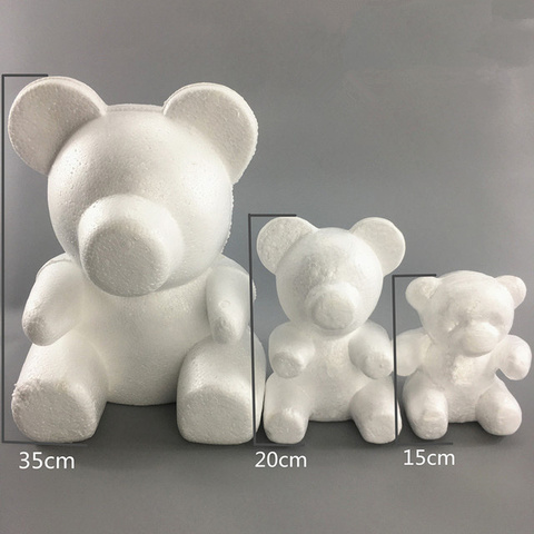 1pcs 20cm/30cm Artificial Flowers Foam Polystyrene Styrofoam  teddy bear of roses Mold DIY Gifts ► Photo 1/6