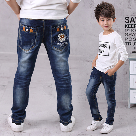 IENENS Kids Boys Jeans Baby Clothes Classic Pants Children Denim Clothing Boy Casual Bowboy Long Trousers  5-13Y ► Photo 1/6