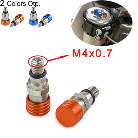 M4x0.7 Fork Air Pressure Bleeder Relief Valves Set For KTM 50 150 200 250 350 400 450 500 525 530 EXC SX SXF XC XCW MXC Etc ► Photo 1/6