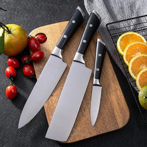 Kitchen Knife 5 7 8 inch 5cr15mov Stainless Steel Utility Cleaver Chef Knife  Meat Santoku Cooking Tool Set Free shipping ► Photo 1/6