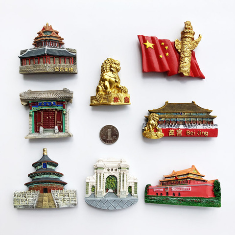 Souvenir Country Fridge Magnets Moscow Russia France Paris Dubai Travel Commemorative Decoration Refrigerator Metal Magnet ► Photo 1/6