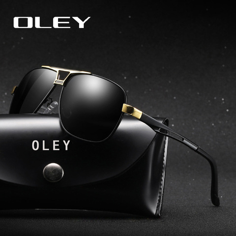 OLEY Classic Polarized Sunglasses for men Aluminum magnesium frame High-definition Polaroid lenses Driving anti-glare goggles ► Photo 1/6