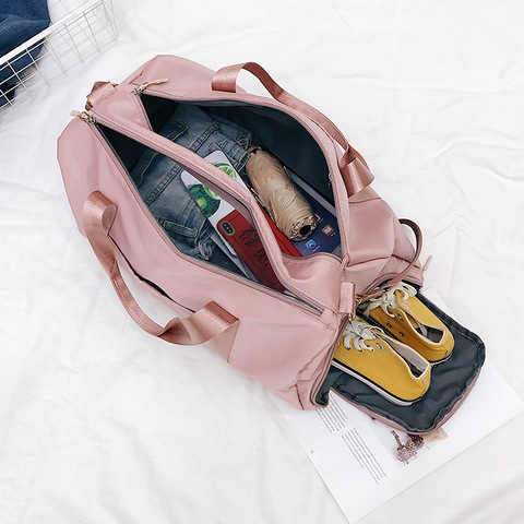 Travel Luggage Bag Gym Duffle Handbags Wet Dry Separation Storage Pouch