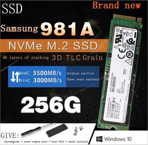 SAMSUNG SSD M.2 PM981A 256GB 512GB Solid State Hard Disk M.2 SSD NVMe PCIe 3.0 x4 NVMe Laptop Internal disco duro TLC PM 981A 1T ► Photo 1/6