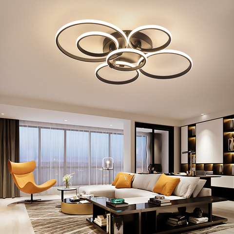 NEO Gleam Modern led ceiling lights lamp New RC Dimmable APP Circle rings designer for living room bedroom ceiling lamp fixtures ► Photo 1/6