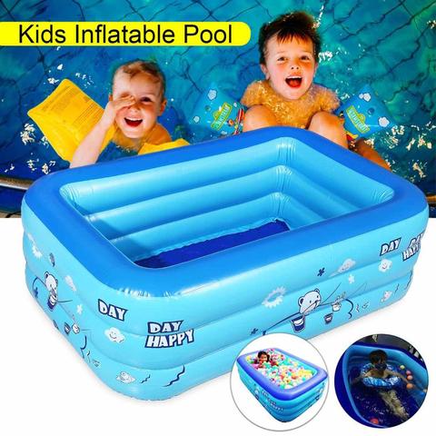120/130 Children Bathing Tub Baby Home Use Paddling Pool Inflatable Square Swimming Pool Kids Inflatable Pool Ocean Ball ► Photo 1/6
