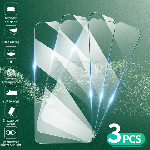 3Pcs Tempered Glass For Xiaomi Poco X3 Pro NFC X2 M3 M2 F3 F2 Pro Screen Protector For Xiaomi Mi Mix 2 2s 3 A2 A3 Lite Glass ► Photo 1/6