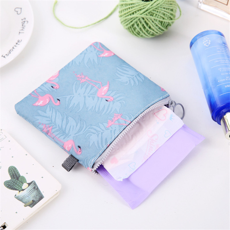 Fashion Waterproof Tampon Storage Bag Cute Napkin Sanitary Pad Pouch  Portable Makeup Lipstick Key Earphone Data