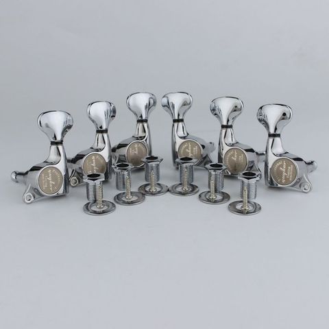 GUYKER Superior quality Chrome Silver Tuners Electric Guitar Machine Heads Tuners ► Photo 1/5