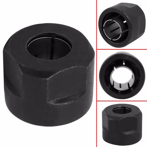 1pc Black Metal Collet Nut Plunge Router Parts 12.7mm Center Hole Diameter 22.5x27mm For Makita 3612 ► Photo 1/5