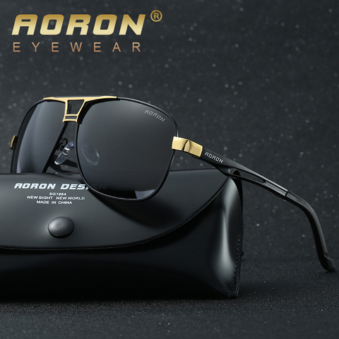 AORON Sunglasses Mens Polarized Sun glasses Aluminum Frame UV400 Luxury Design Male Eyewear Anti-Reflective ► Photo 1/6