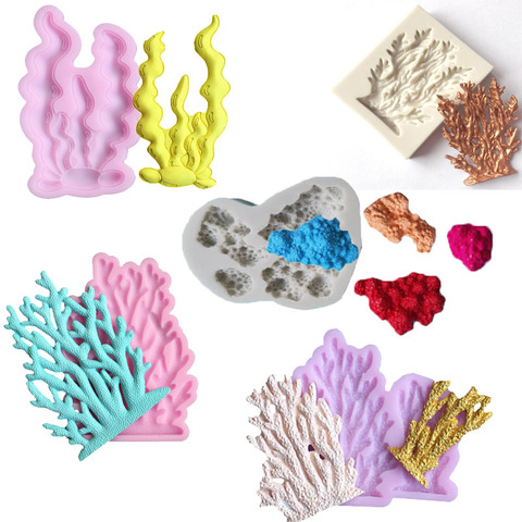 1PCS Coral, seaweed, coral reef Mould Cake Side silicone cake fondant mold cake decorating tools soap mold ► Photo 1/6