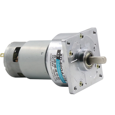 XD-60GA775 gear motor 12V/24V micro small motor 35W high torque speed motor slow speed DC motor Can adjust direction ► Photo 1/3