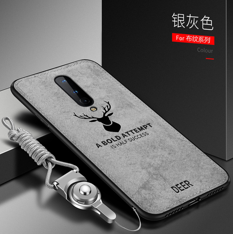 For OnePlus 8 Pro Case Luxury Soft Silicone+Hard fabric Deer Cat Protective Back Cover Case for one plus 8 8pro oneplus8 shell ► Photo 1/6