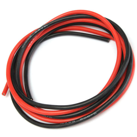 1meter Black +1meter Red Silicon Wire 12AWG 14AWG 16AWG 22AWG 24AWG Heatproof Soft Silicone Silica Gel Wire Cable ► Photo 1/5