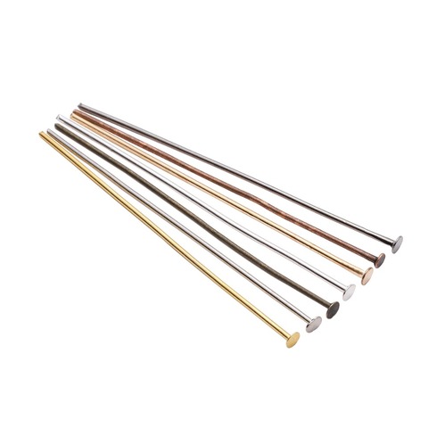 200pcs/bag 20 25 30 40 50 60 70 mm Flat Head Pins Gold/Copper/Rhodium Headpins For Jewelry Findings Making DIY Supplies ► Photo 1/6
