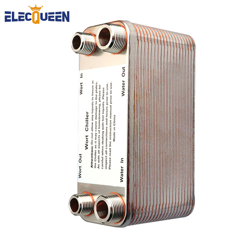 20/30/40 Plates Heat Exchanger Wort Chiller, Stainless Steel Counterflow Chiller Homebrew Beer Cooler Garden Hose Rapid Cooling ► Photo 1/6