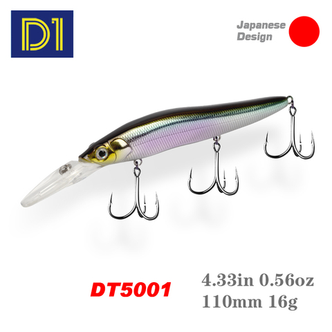 D1 Suspending Jerkbait Minnow Fishing Lure 110mm 16g for Bass Pike fish Wobblers Peche isca Artificial Vision Oneten ► Photo 1/6