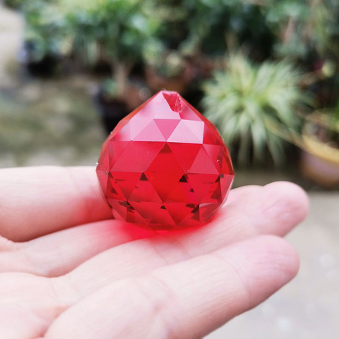 3cm Crystal Prism Suncatcher Faceted Ball Pendant Chandelier Beads Part Hanging Ornaments Home Wedding Window Decor Figurine ► Photo 1/6