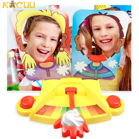 Family Party Fun Game Cake Cream Pie In The Face Funny Gadgets Prank Gags Jokes Anti Stress Toys For kids Joke Machine Toy Gift ► Photo 1/6