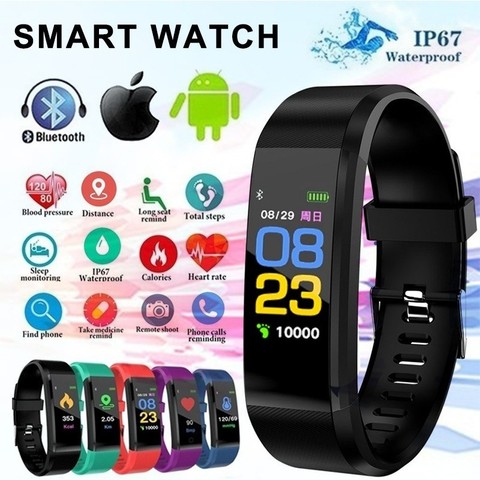 M3 Waterproof Wristwatches Heart Rate Blood Pressure Smart Band Fitness Tracker Smartband Bluetooth watch Men Women Smart Watch ► Photo 1/6