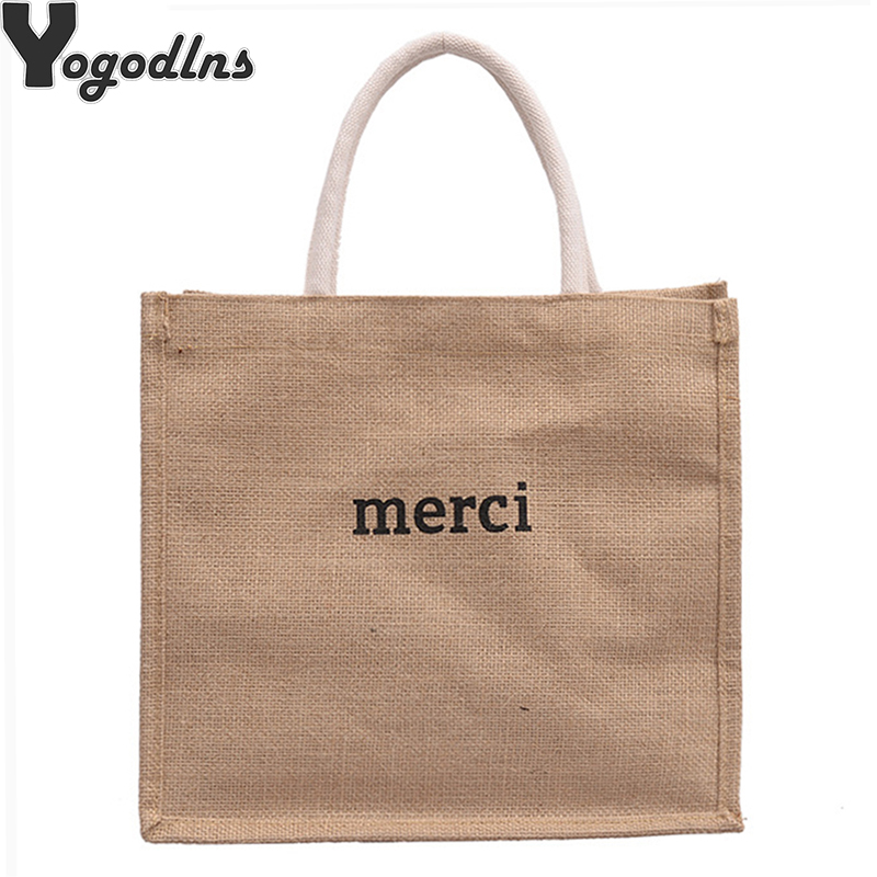 Women's New Shoulder Bag Handbag Shopping Travel Holiday Beach Tote JUTE Bag 