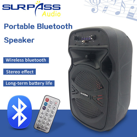 Portable Bluetooth Speaker Stereo Sound Loudspeaker Muisc Player Outdoor Battery Multifunctional Active Speaker With Remote ► Photo 1/6