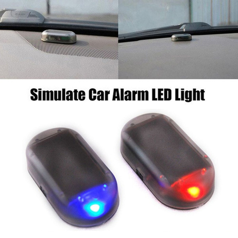 Alarm Lamp Security System Warning Theft Flash Blinking Anti-Theft Caution LED light 1 Pc Universal Car Fake Solar Power ► Photo 1/6