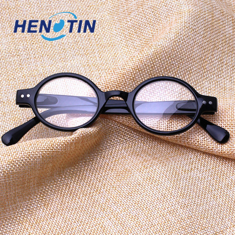 Henotin fashion round reading glasses spring hinges men's and women's readers glasses diopter 0.5 1.75 2.0 3.0 4.0 ► Photo 1/5