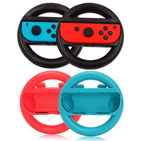 2pcs Racing Steering Wheel for Nintendos Nintend Switch Joy con Controller Handle Grips for Nitendo Switch Games ABS Material ► Photo 1/6