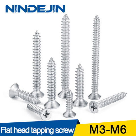 20/55pcs Cross Recessed Countersunk Flat Head Self-tapping Screw M3 M3.5 M4 M5 M6 Stainless Steel Phillips Screw Furniture Screw ► Photo 1/6